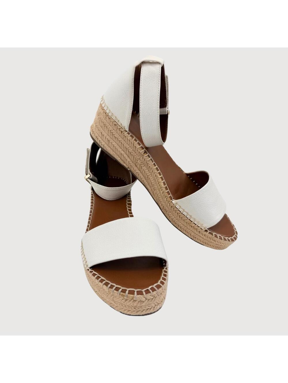 Franco Sarto Pela Espadrille Wedge Sandals Ivory 10